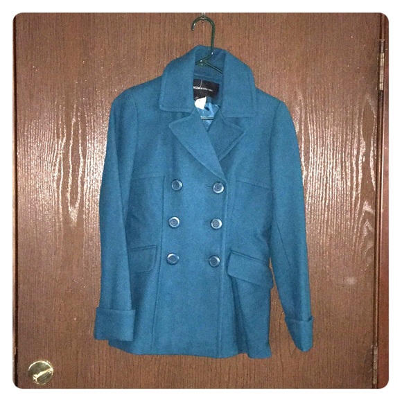 💙💚- Moda International teal green pea coat- XS - Picture 3 of 11